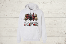 Load image into Gallery viewer, Merry Christmas Cheetah Print Hoodie