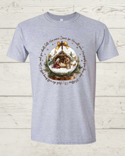 Load image into Gallery viewer, Manger Snow Globe T-shirt
