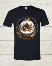 Load image into Gallery viewer, Manger Snow Globe T-shirt
