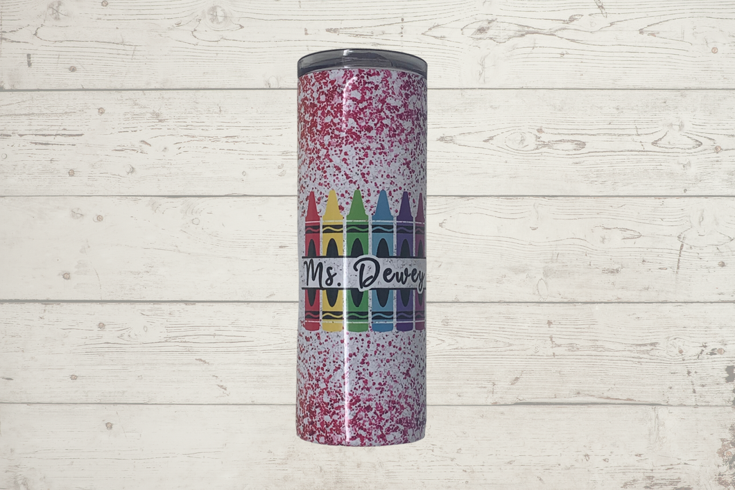 Crayon Teacher Tumbler