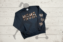 Load image into Gallery viewer, Custom Cow Print Mama and Hearts Sweatshirt
